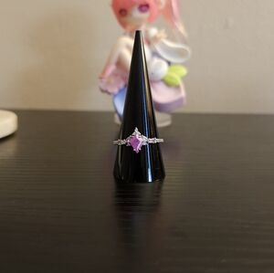 Size 9 Pink Ice Crystal Ring